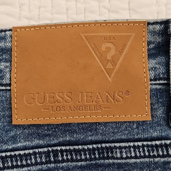 Guess Denim Cargo Pants Men's 38x32 Med Wash NEW 7 Pockets Stretch NWT Comfort - Picture 13 of 16